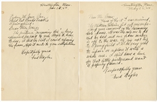 Fred Nagler Handwritten Signed Letters (3) (Artist 1891-1983)