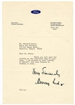 Henry Ford II Signed Letter (1971)
