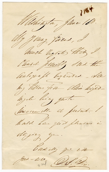 Dorothea Dix Civil War Nurse Social Reformer Handwritten Signed Letter 1864