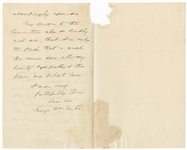 George William Curtis Signed Letters (2)(Civil War Editor Harper's Weekly) & Charles Sumner Signature Cut