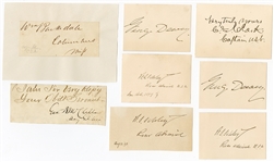 Spanish American & Civil War Era Military Cut Signatures (8)