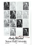 Andy Warhol Signed Original 1982 Seton Hall University Art Exhibition Poster