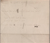 John Lennon Handwritten Working "Because" Lyrics (Caiazzo)