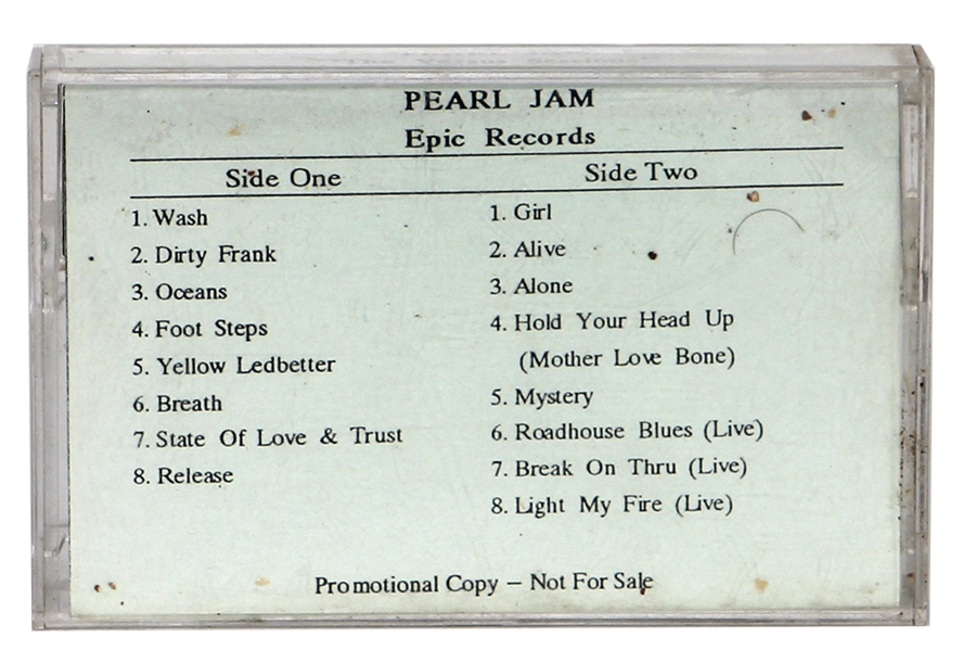 Pearl Jam "The Versus Sessions" Original Promotional  Demo Cassette Tape