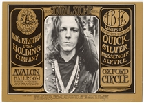 Big Brother (Janis Joplin), Tribal Stomp, Quick Silver Original Avalon Ballroom Concert Handbill from Collection of Dennis Nolan