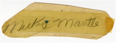 Mickey Mantle Rookie Signature