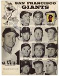 1962 San Francisco Giants & Los Angeles Dodgers Signed Magazine Page (JSA)