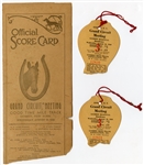 Vintage Original 1938 Grand Circuit Meeting Harness Horse Racing Official Score Card and Tickets