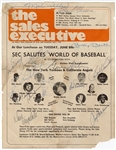 1976 "World of Baseball" Multi-Signed Magazine Page Including Mickey Mantle Rookie Era Signature (Beckett), JSA)