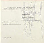 Michael Jackson Twice Signed 1984 Contract (REAL)