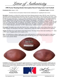 Peyton Manning Game-Used & Signed Record Tying Rookie INT Football 12/27/1998! (SIA & Fanatics)