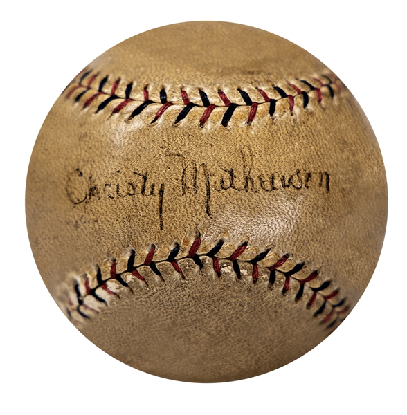 Babe Ruth, Lou Gehrig and Christy Mathewson Only Known Signed Baseball (JSA)