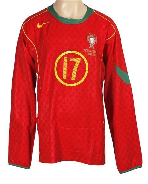 Cristiano Ronaldo Match Worn 2/18/2004 Portugal Jersey Against England (Security Guard Provenance)