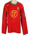 Cristiano Ronaldo Match Worn 2/18/2004 Portugal Jersey Against England (Security Guard Provenance)