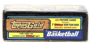 1992-93 Topps Gold Basketball Factory Sealed Set 403 Cards Shaquille ONeal Rookie
