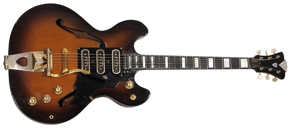 The Beatles John Lennon, Paul McCartney & George Harrison Played 1963 Custom-Made Burns Prototype Guitar