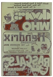 Jimi Hendrix, The Doors and The Who Original Poster Printing Plate from August 2, 1968, Singer Bowl 