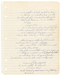 Bruce Springsteen "Jungleland" Handwritten Working Lyrics