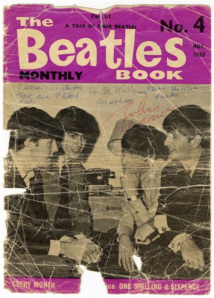 John Lennon and George Harrison Very Early 1963 Signed "Beatles Monthly Book" (Tracks & REAL)