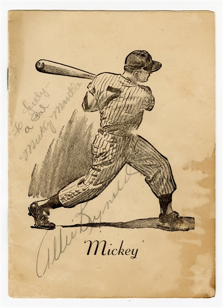 Mickey Mantle Signed 1952 Welcome Home Program (Commerce Oklahoma)