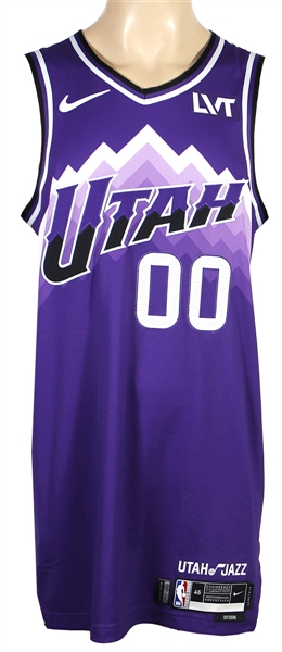 Jordan Clarkson Attributed To Nov. 14, 2023 Game-Used & Signed Utah Jazz City Edition Jersey 