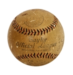 1934 Babe Ruth, Lou Gehrig & Others Multi-Signed Game-Used West Point Baseball Possible Babe Ruth Home Run (JSA & Letter Of Provenance)