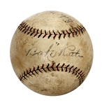 Babe Ruth Signed 10/21/1924 Home Run Barnstorming Baseball (Beckett & MEARS)