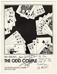 “The Odd Couple” Program Signed by Frank Gifford and Don Meredith as Cast Members