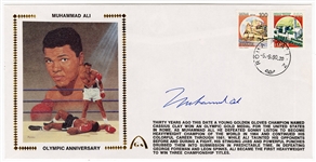 Muhammad Ali Signed Olympic Anniversary Cachet Envelope (JSA)