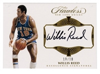 Willis Reed 2016/2017 Panini Flawless Excellence Signatures Card 10/10 No. EX-WRE