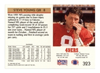 Steve Young Signed 1992 NFL Pro Set Card #323