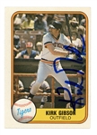 Kirk Gibson Signed 1981 Fleer Rookie Card #481