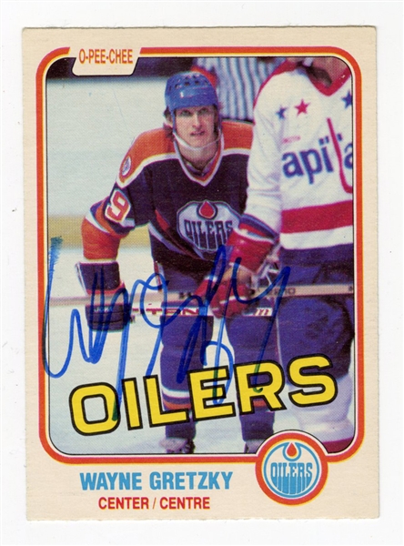 Wayne Gretzky Signed 1981 O-Pee-Chee Card #106 (JSA)