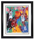 Michael Jordan Stunning Original LeRoy Neiman Signed Framed Lithograph