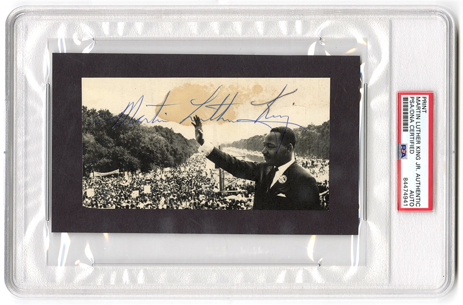 Martin Luther King, Jr. Signed Historic “March on Washington” Photograph (PSA/DNA Encapsulated)