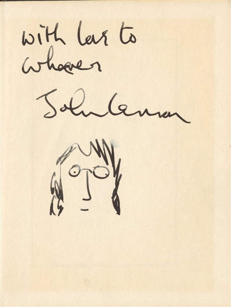 John Lennon Signed "A Spaniard in the Works" Second Printing Book With Incredible Self-Portrait Drawing (JSA)