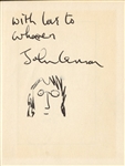 John Lennon Signed "A Spaniard in the Works" Second Printing Book With Incredible Self-Portrait Drawing (JSA)