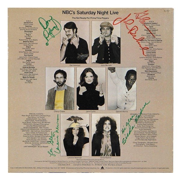 Saturday Night Live (SNL) Cast Members Signed & Inscribed "Saturday Night Live" Album with John Belushi and Dan Akroyd (JSA)