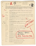 The Beatles / Ringo Starr Working Script For “Candy”