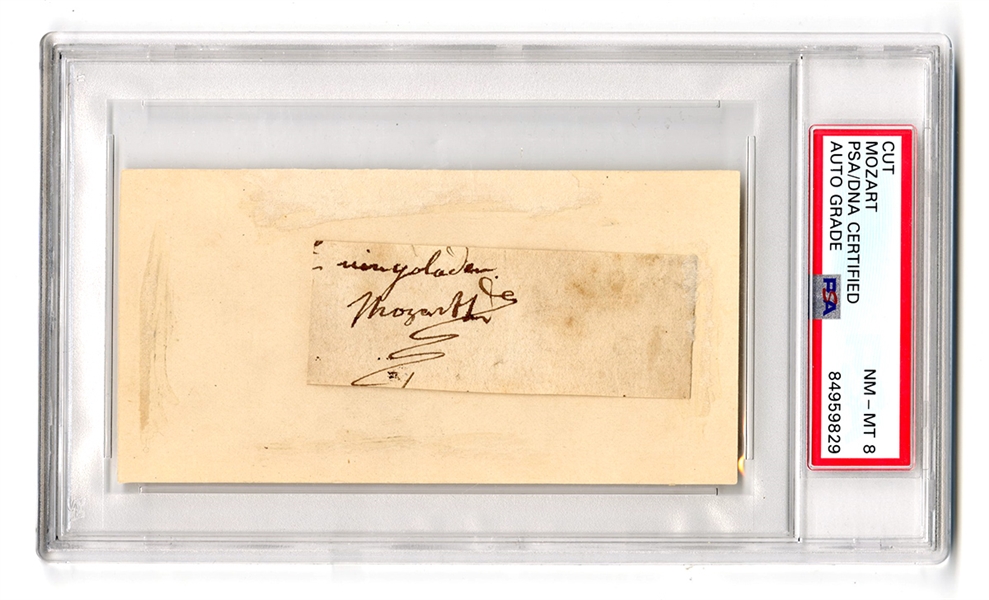 Wolfgang Amadeus Mozart Incredibly Rare Signature (PSA/DNA 8)