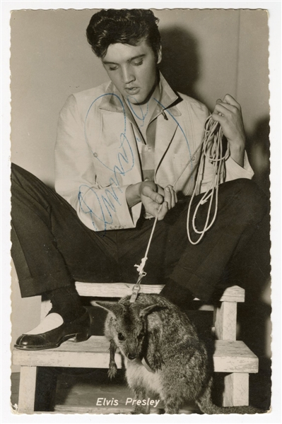 Elvis Presley Signed Postcard (REAL)
