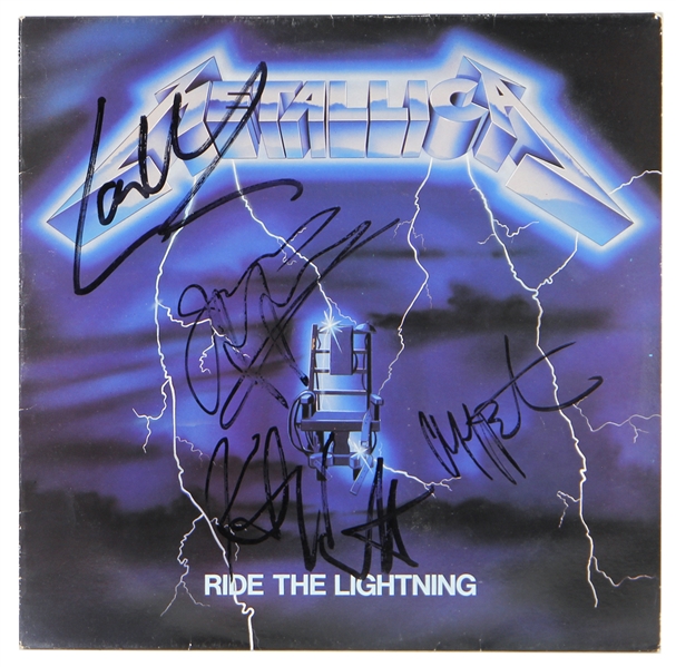 Metallica Signed “Ride the Lightning” Album with Cliff Burton Signed on 9/26/1986 Cliff Burton’s Final Concert A Day Before Tragic Accident (JSA, REAL)