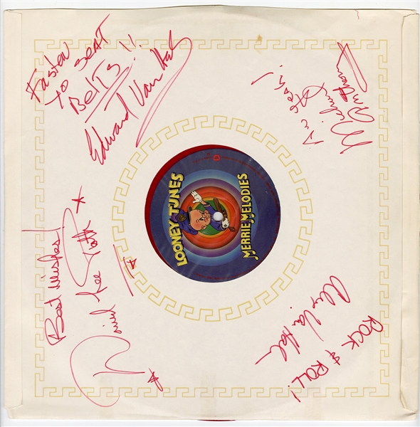 Van Halen Band Signed Incredibly Rare Debut Album Titled “Looney Tunes Merrie Melodies” (REAL)