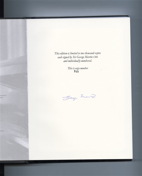 George Martin Signed "Playback" Original Genesis Publications Limited Edition Book with Original Box