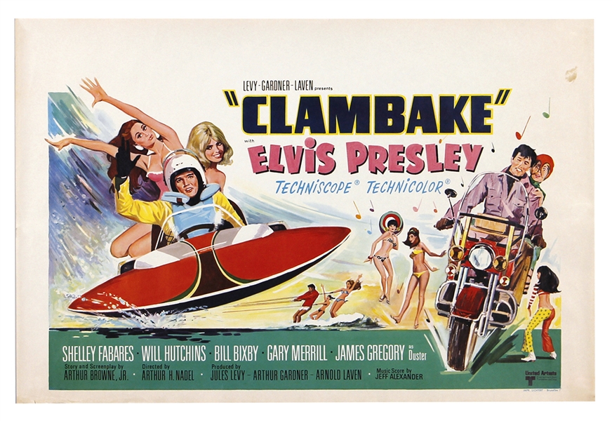 Elvis Presley Original “Clambake” 1967 Movie Poster