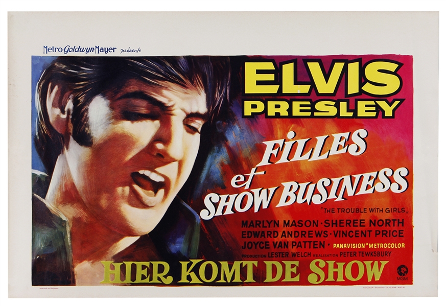 Elvis Presley Original “The Trouble With Girls” 1969 Belgian Movie Poster