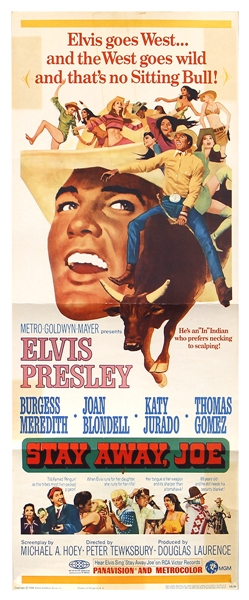 Elvis Presley Original “Stay Away Joe” 1969 Movie Poster