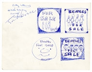 John Lennon Incredible Hand Drawn Signed Artwork For The Album Cover "Beatles For Sale" (Caiazzo)