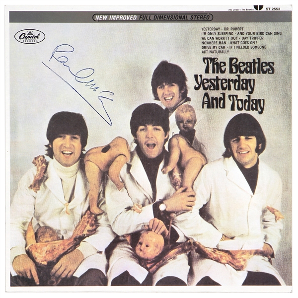 Paul McCartney Signed "Yesterday and Today" Album - Controversial Butcher Cover (PSA/DNA)