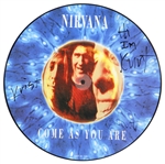 Nirvana Band Signed Come as You Are Picture Disc With Kurt Cobain (JSA)
